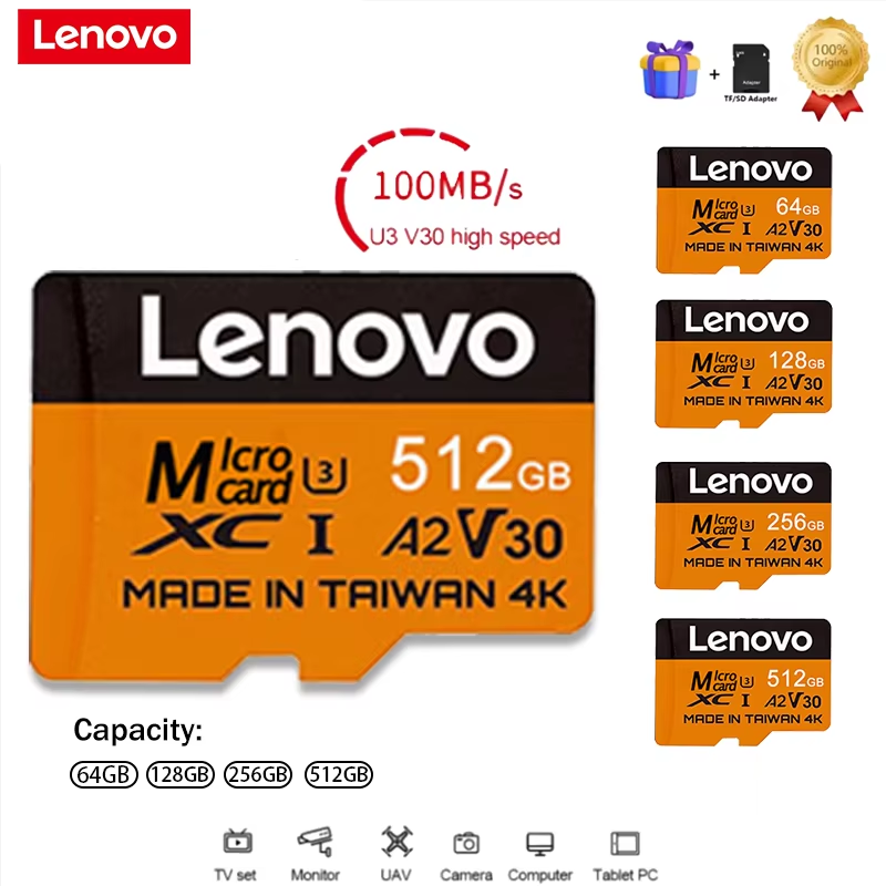 Pc Gaming Lenovo - Cartes SD Lenovo Secure 512 Go,