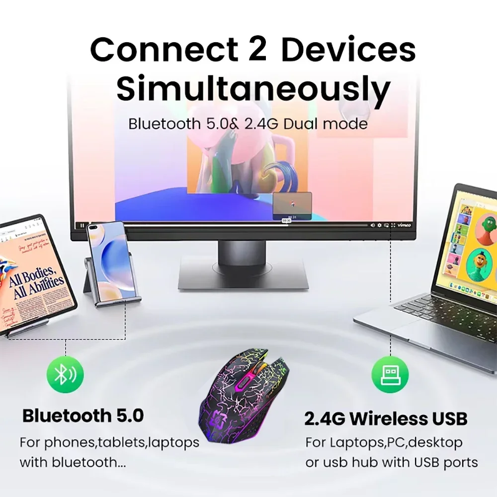 Souris sans fil Bluetooth 5.2  - Pc Gaming Lenovo avis et prix
