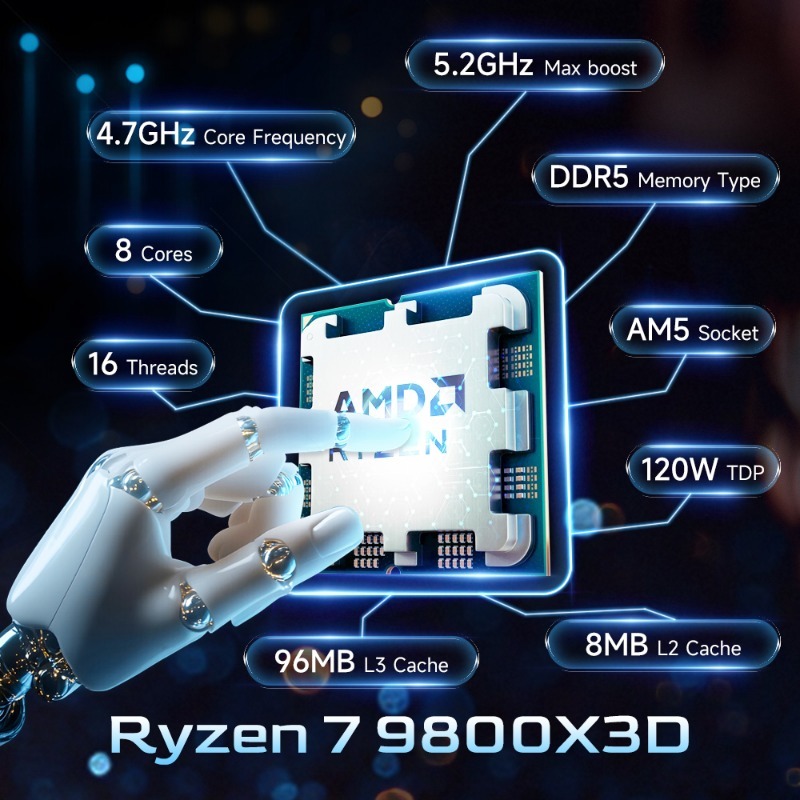 Processeur de bureau AMD Ryzen - Pc Gaming Ddr5 avis et prix