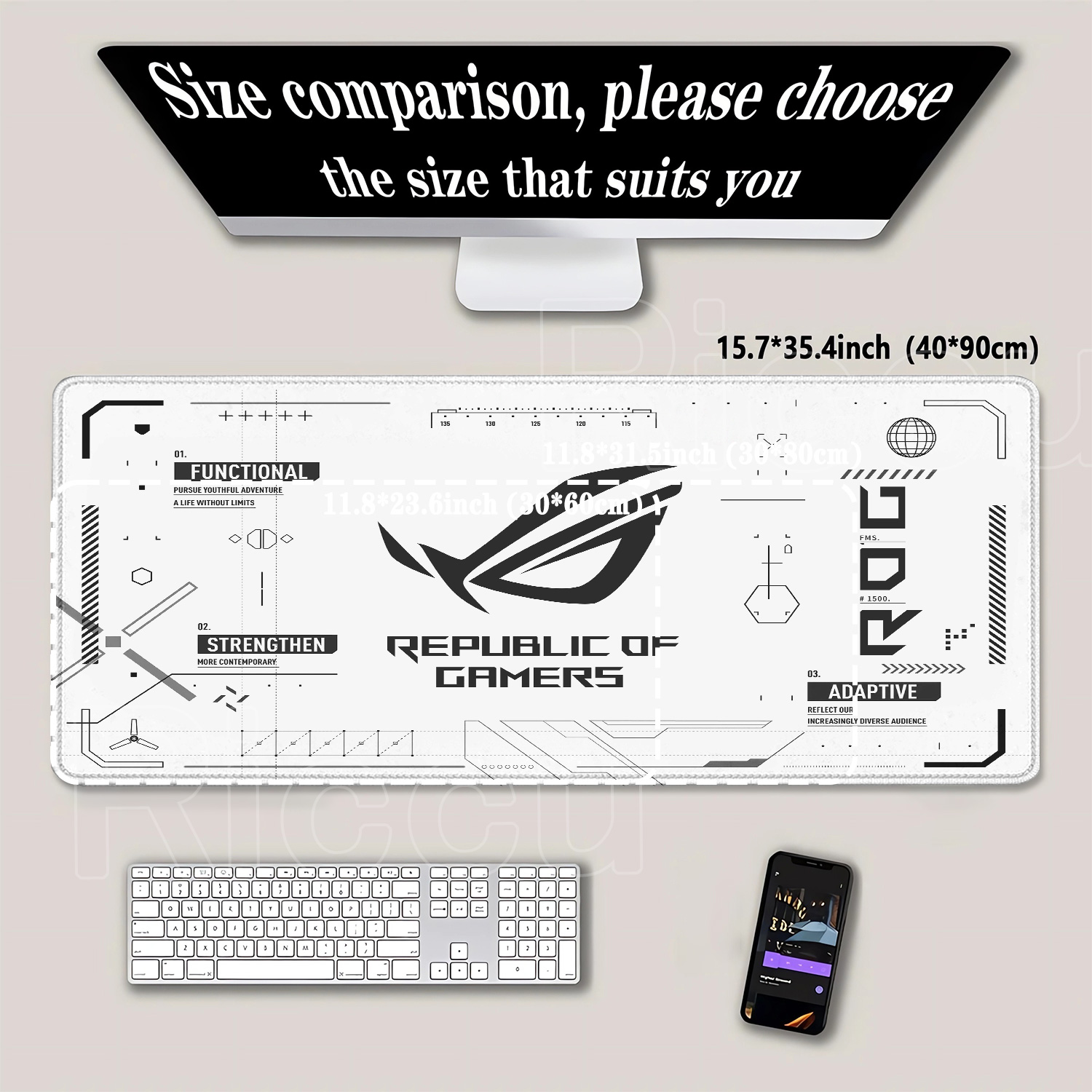 Grand tapis de souris de jeu R - Pc Gaming Asus avis et prix