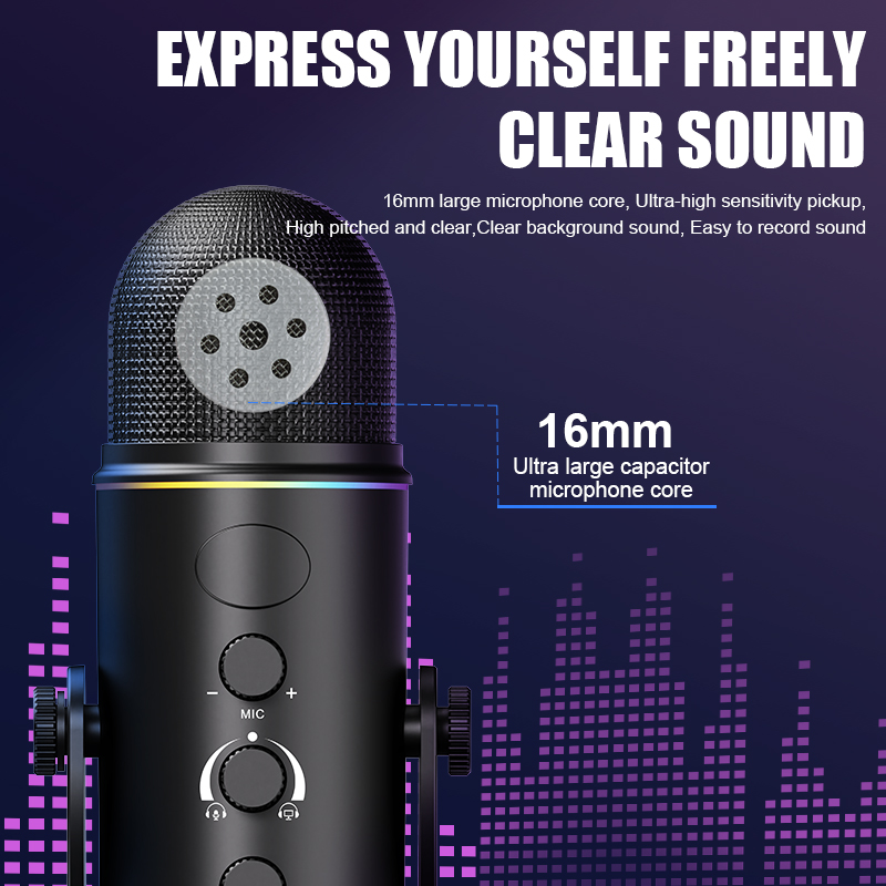 Microphone de jeu USB RGB, Con - Pc Gaming Youtube avis et prix